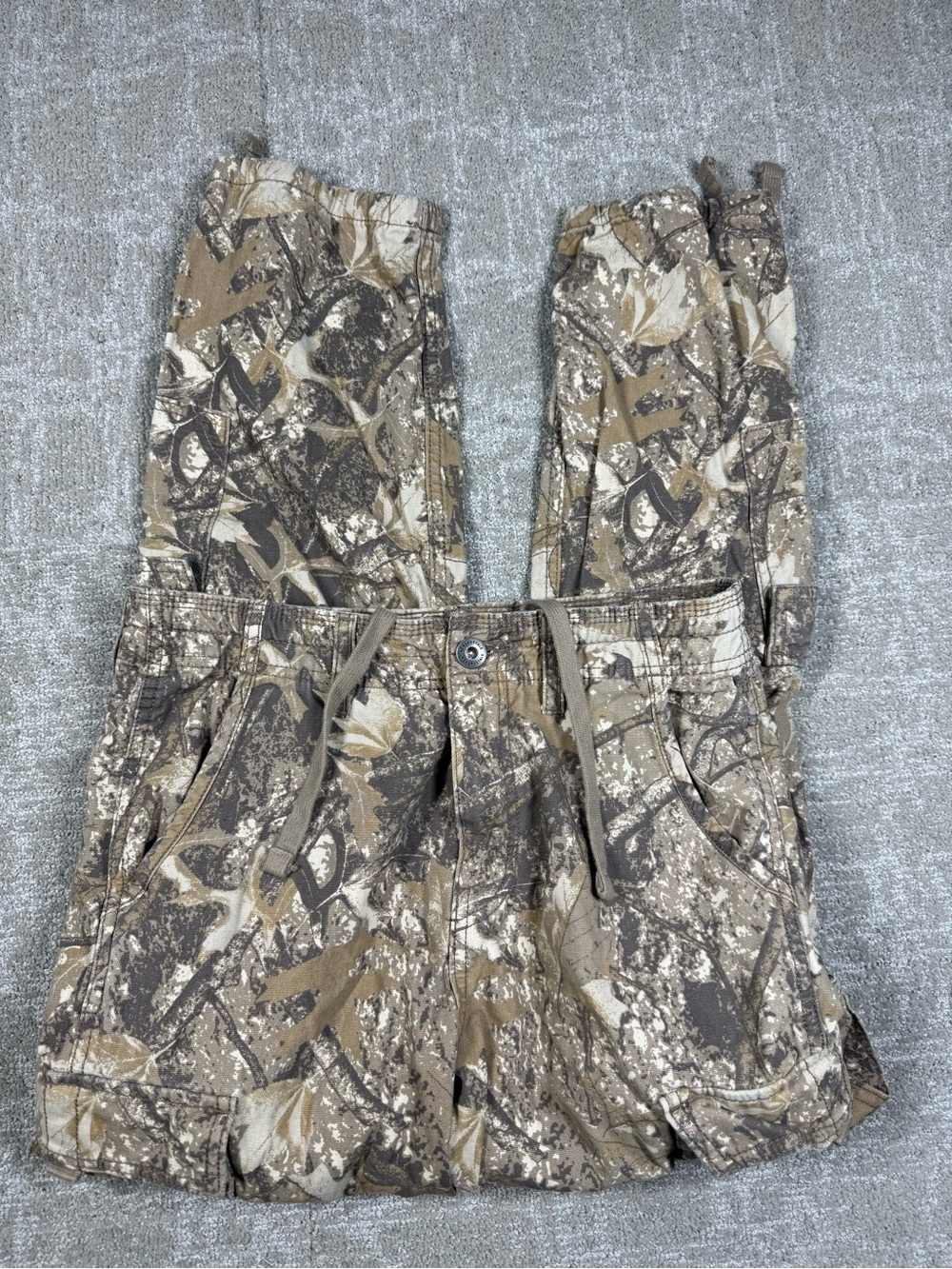 Aeropostale Baggy Cargo Camo Pull On Waist Tie Pant Size XS
